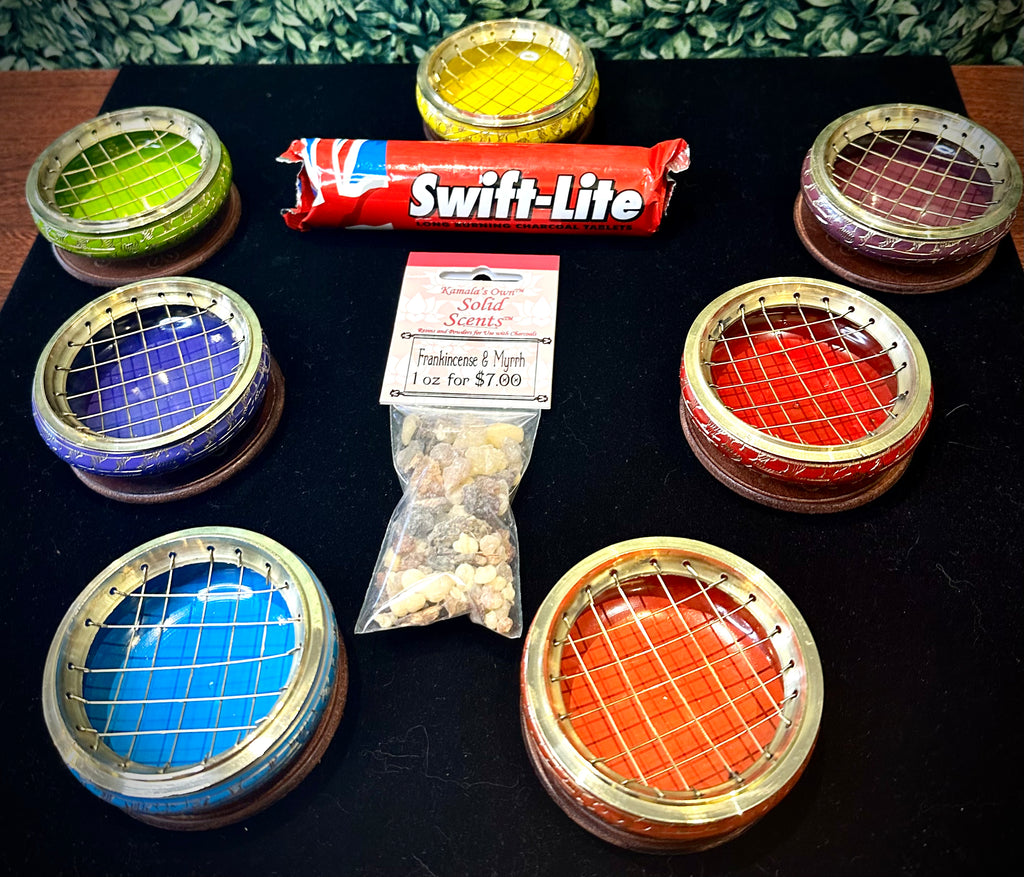 Frankincense and Myrrh burning set Kamala's Own Perfumery