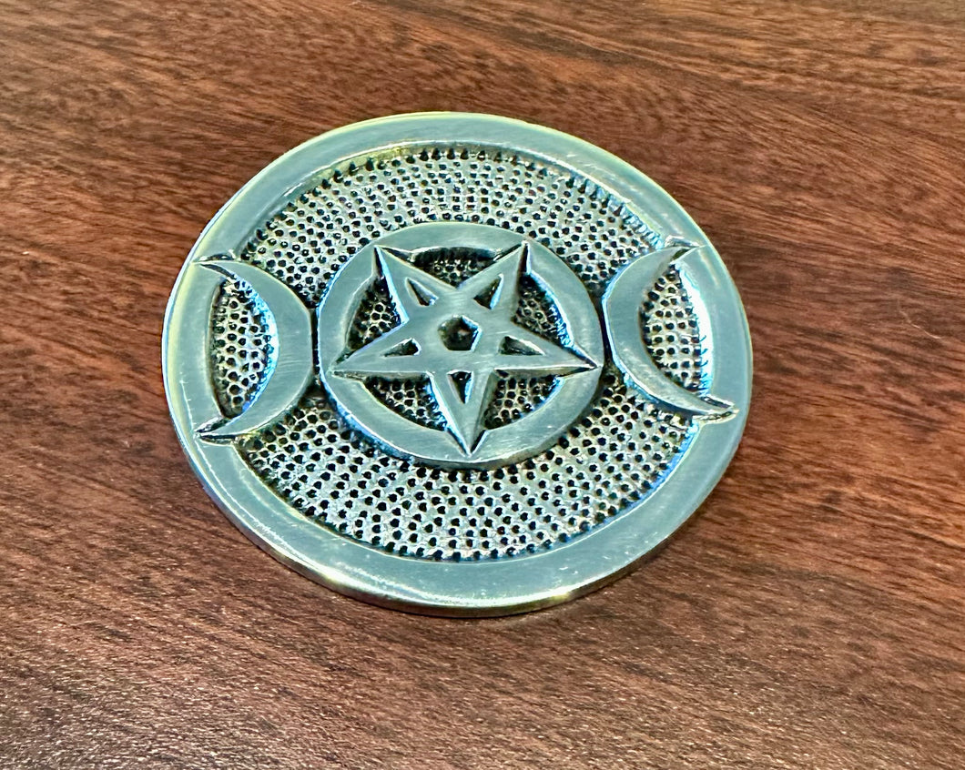 Pentacle/triple moon plate burner