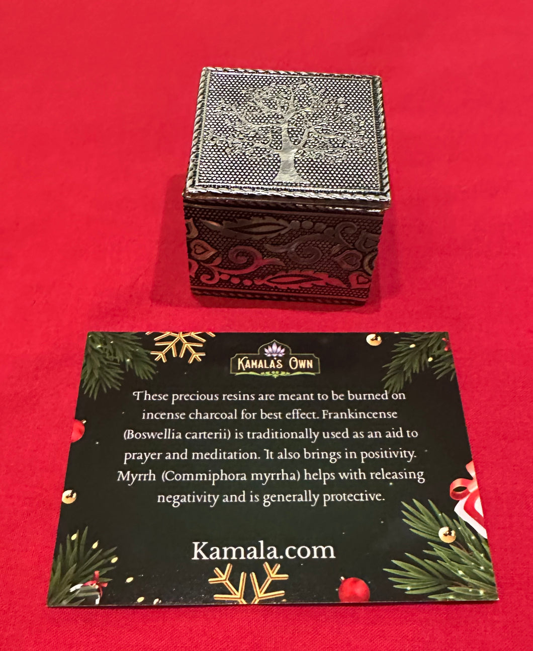 Silver tree Frankincense and Myrrh box