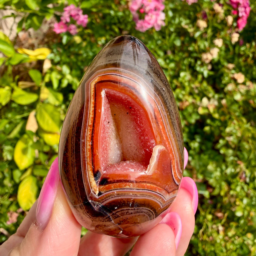 Sardonyx Druzy Eggs: Regular