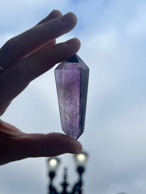 Double terminated amethyst