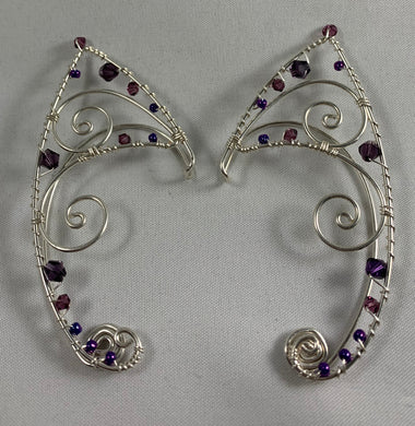 Elf ears-small iridescent purple crystals