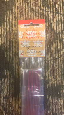Monsoon Rose stick incense