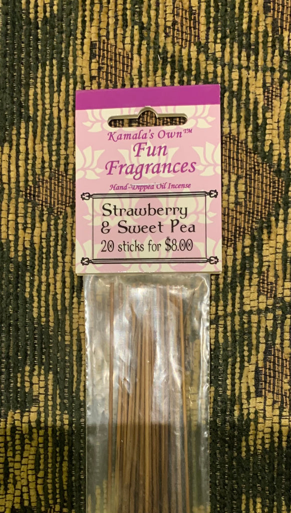 Strawberry & Sweet Pea incense sticks – Kamala's Own Perfumery