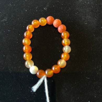Sacral Chakra lava bead bracelet